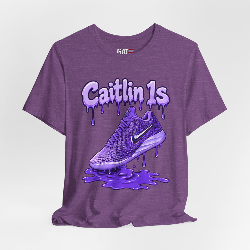 Caitlin Clark Caitlin 1s Purple Fade Paint Sneaker Shirt
