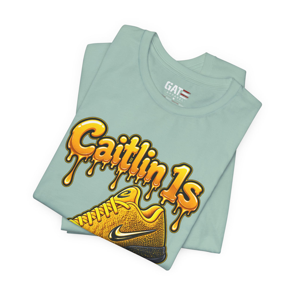 Caitlin Clark Caitlin 1s Iowa Yellow Paint Sneaker Shirt