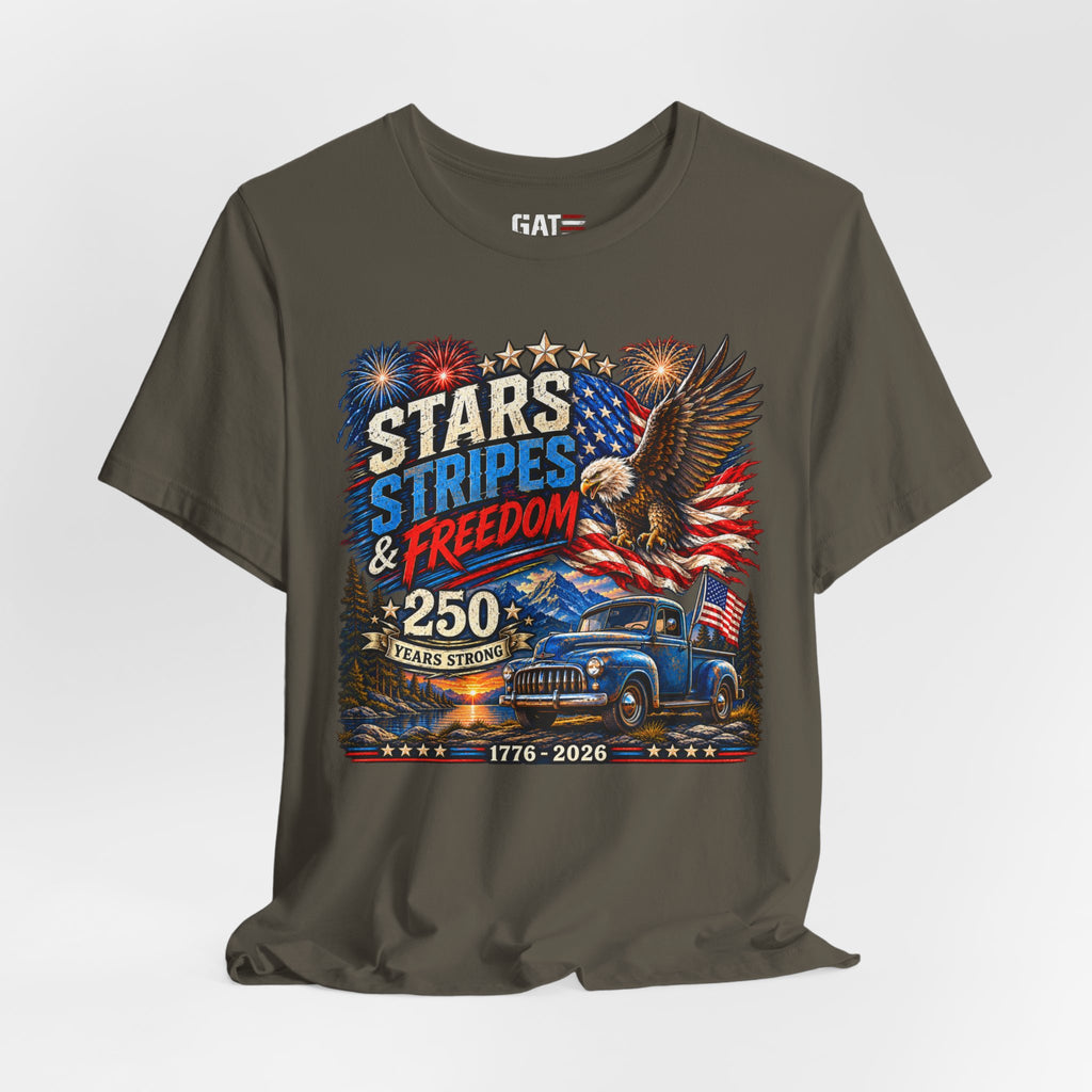 Stars Stripes & Freedom 250th Anniversary Shirt | Patriotic Tee