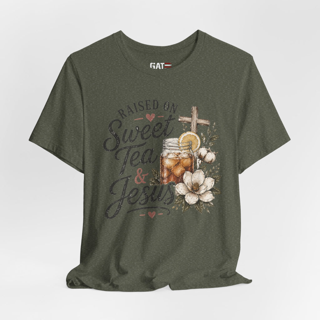Southern Christian Shirt, Faith Graphic Tee, Sweet Tea Lover Shirt, Country Living Tee, Rustic Farmhouse Gift, Southern Mom Tee