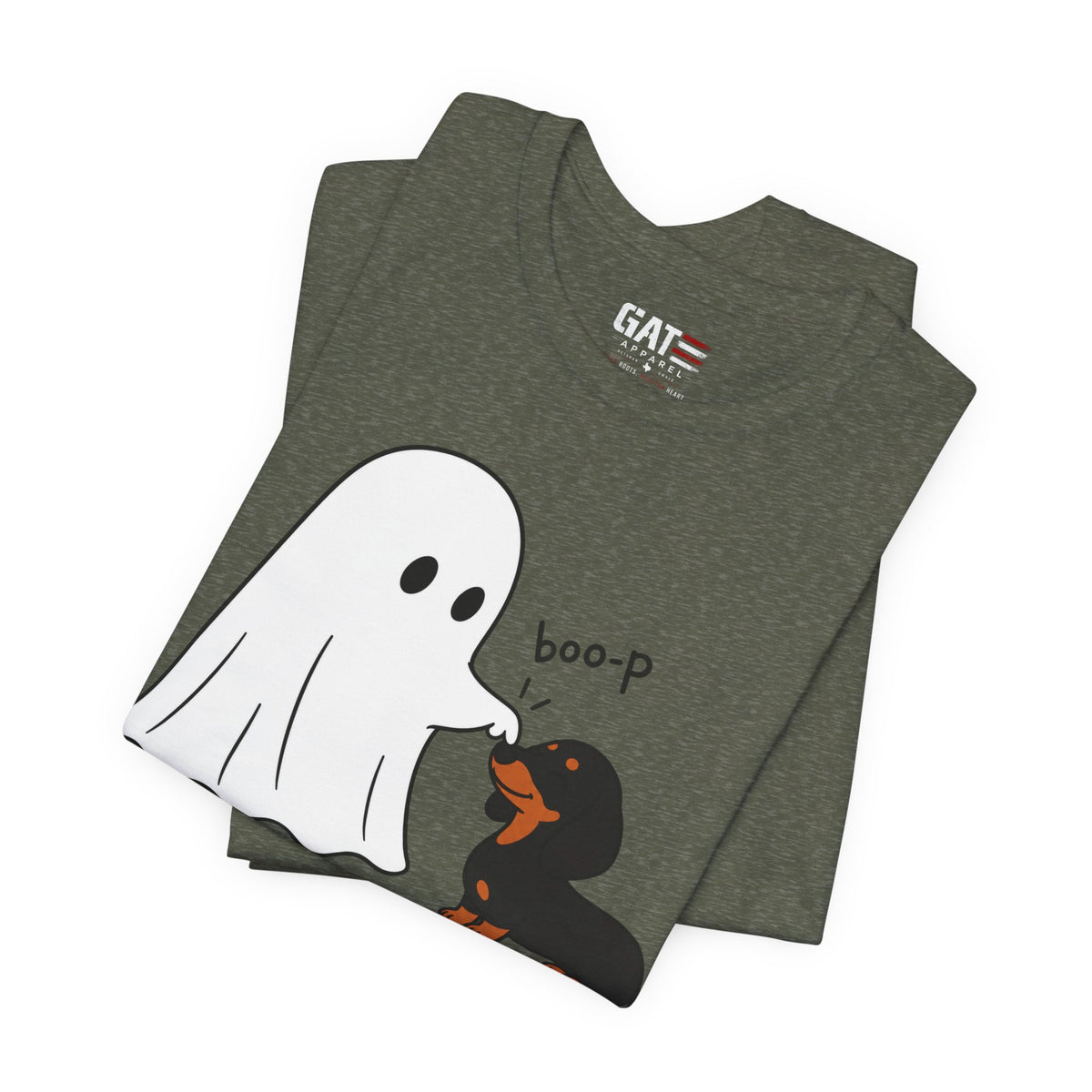 Halloween Ghost & Dachshund — "boo-p" Cute Dog Halloween T-Shirt