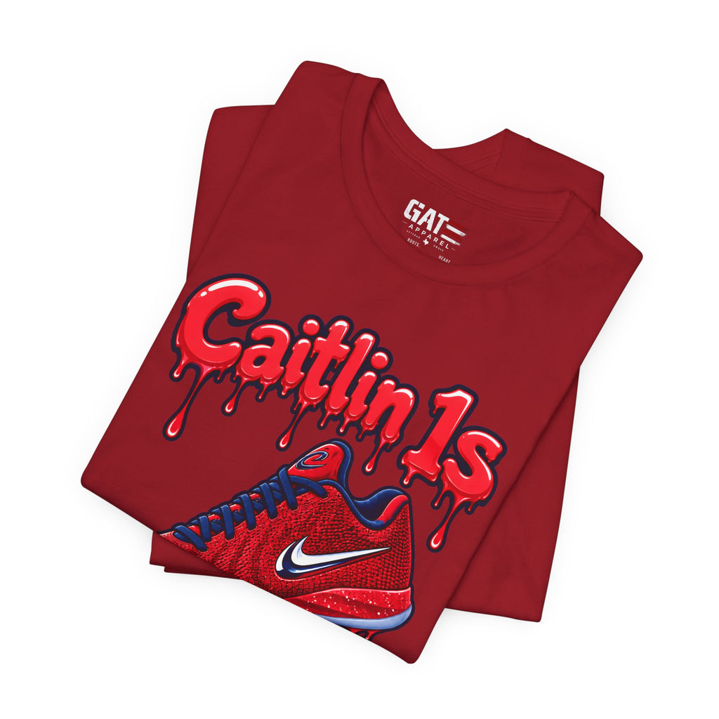 Caitlin Clark Caitlin 1s USA Reds Paint Sneaker Shirt