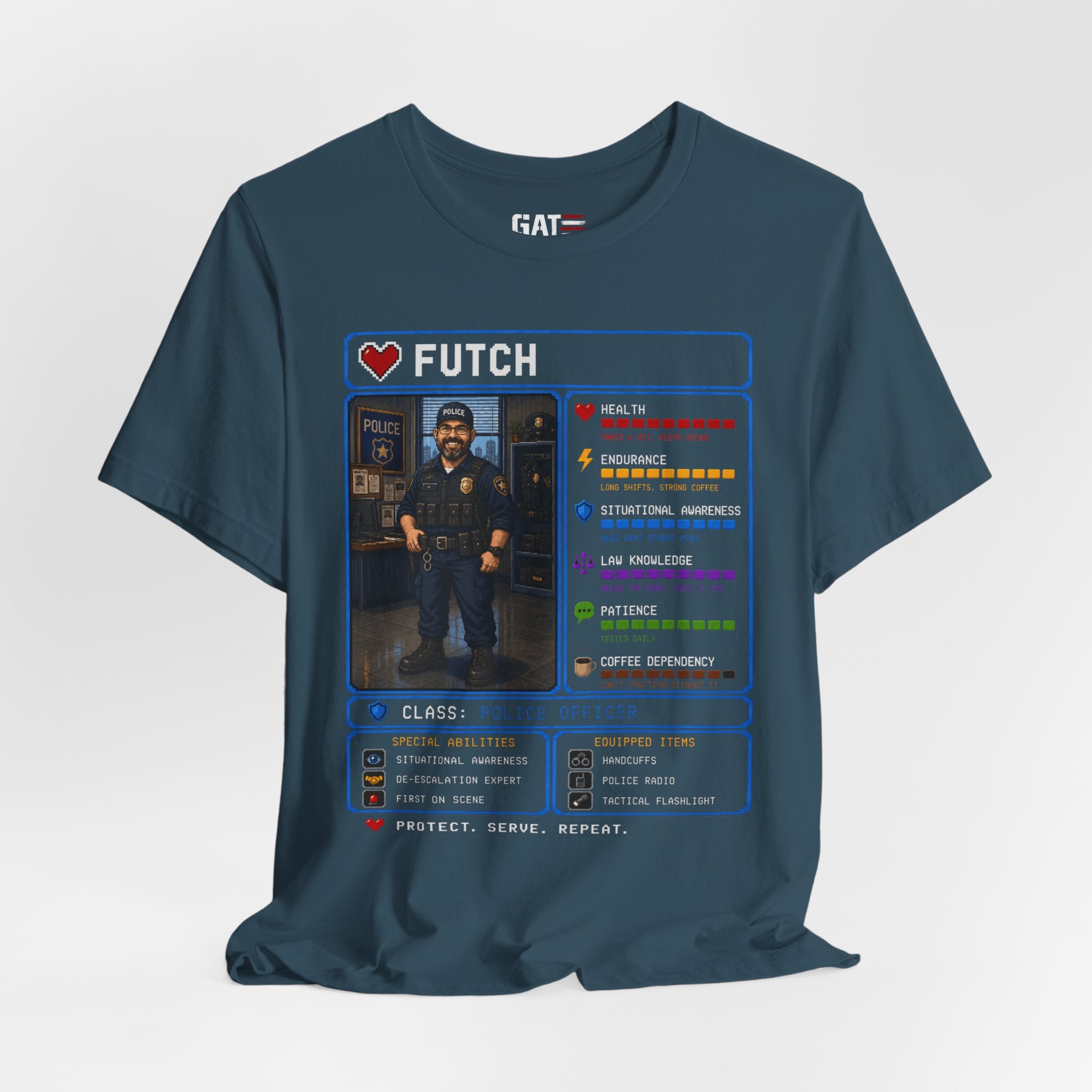Custom Police Officer RPG Character Shirt | Personalized Law Enforcement Gift