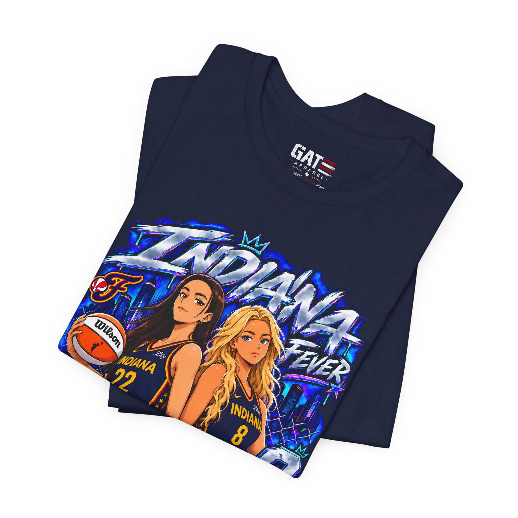 Caitlin Clark Sophie Cunningham Indiana Fever Anime Shirt WNBA Basketball Tee