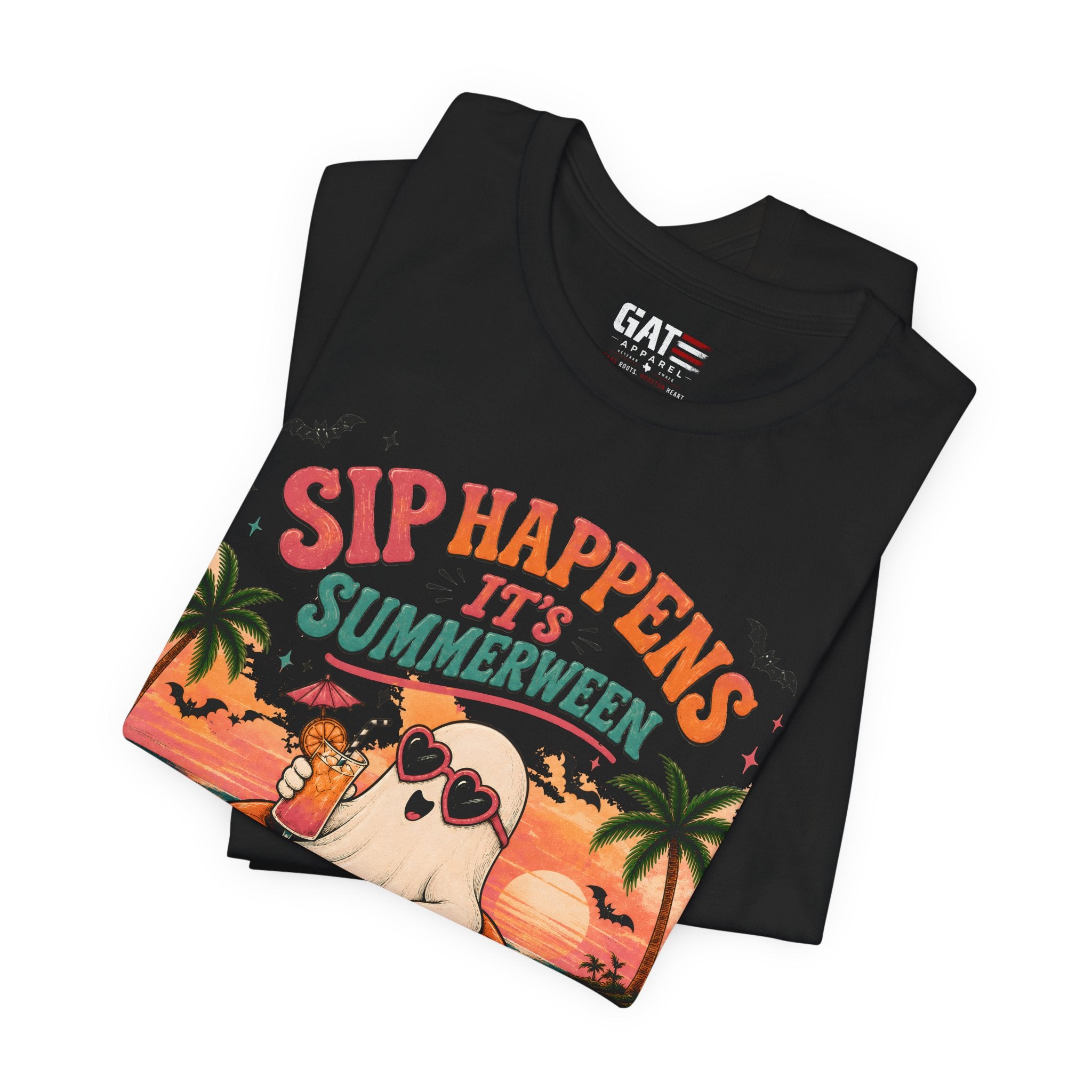 Summerween Shirt, Spooky Beach Shirt, Ghost Beach Tee, Halloween Beach Shirt, Coastal Halloween Tee, Tropical Ghost Shirt