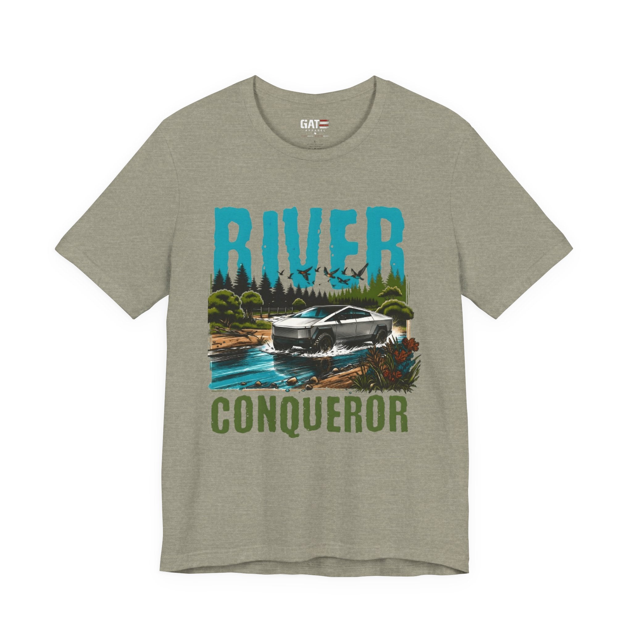 Cybertruck River Conqueror Shirt, Tesla Cybertruck Off Road Tee, Adventure Truck Shirt, Camping Shirt, Outdoor Lover Gift