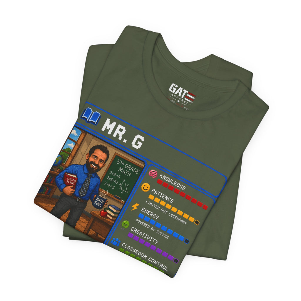 Custom Math Teacher RPG Character Shirt | Personalized Teacher Gift