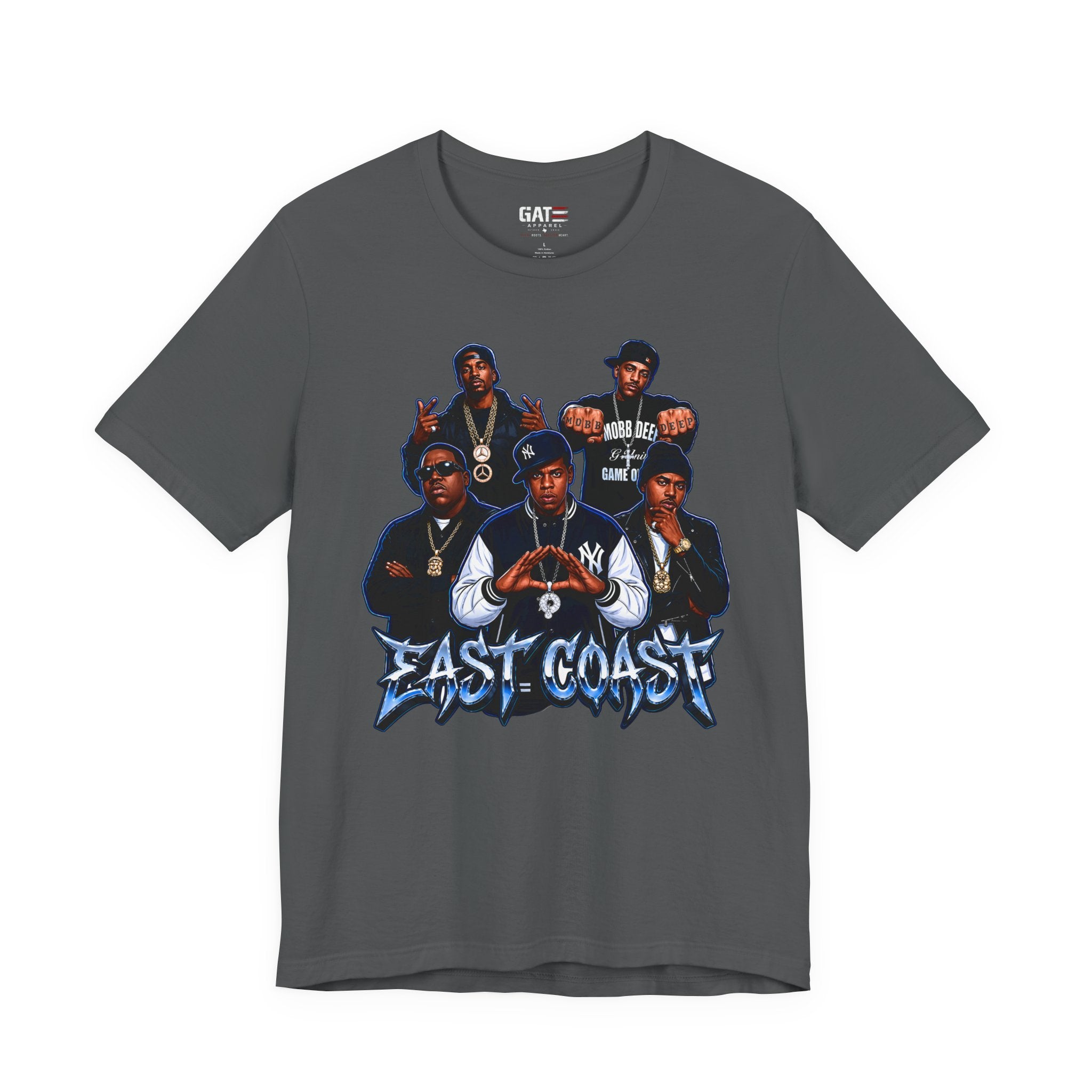 East Coast Hip Hop T-Shirt — 'East Coast' Vintage Rap Group Graphic Tee