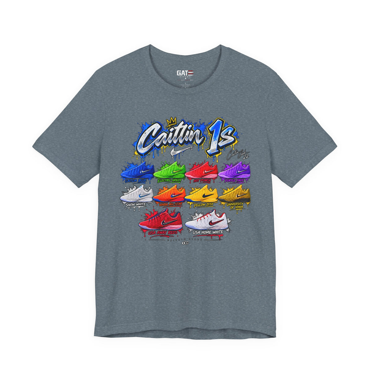 Caitlin Clark Caitlin 1s Sneaker Shirt | Indiana Fever Tee