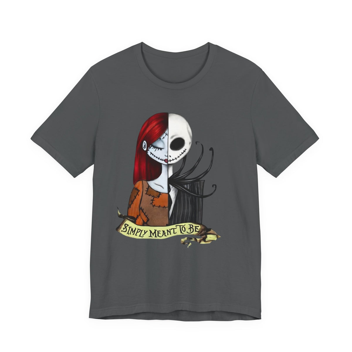 Nightmare Romance T-Shirt — "Simply Meant to Be" Jack & Sally Gothic Tee