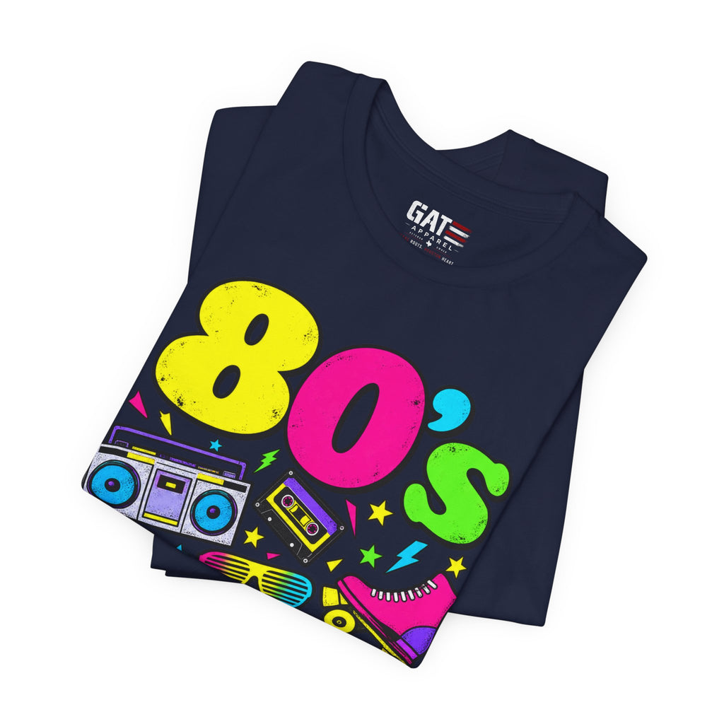 80s Girl retro neon boombox graphic T-shirt - product image 8