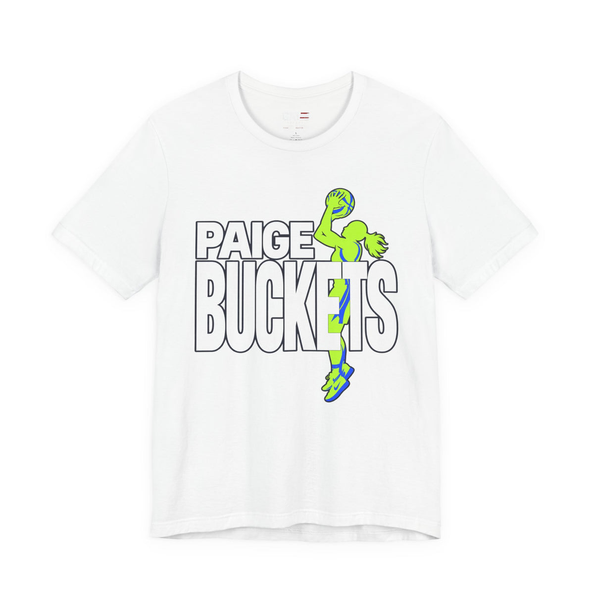 Paige Buckets basketball T-shirt mockup