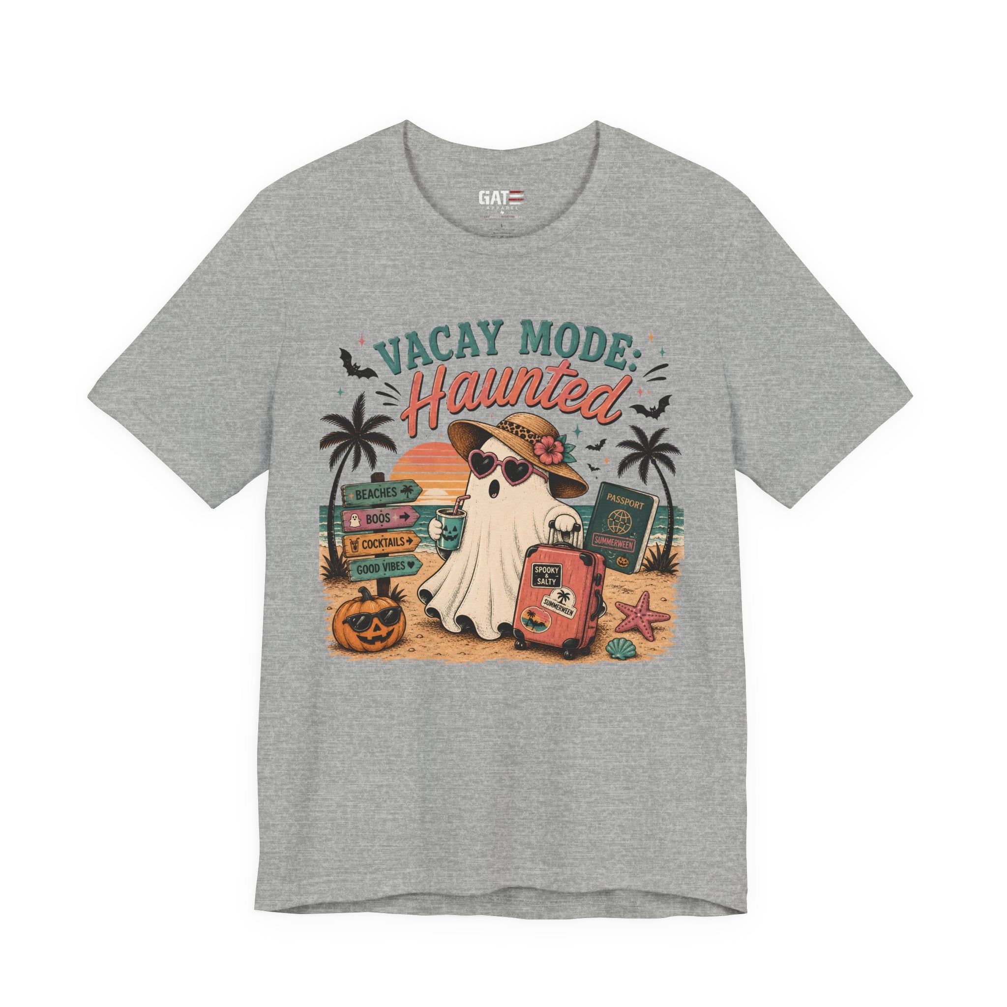 Summerween Shirt, Spooky Beach Shirt, Ghost Beach Tee, Halloween Beach Shirt, Coastal Halloween Tee, Tropical Ghost Shirt