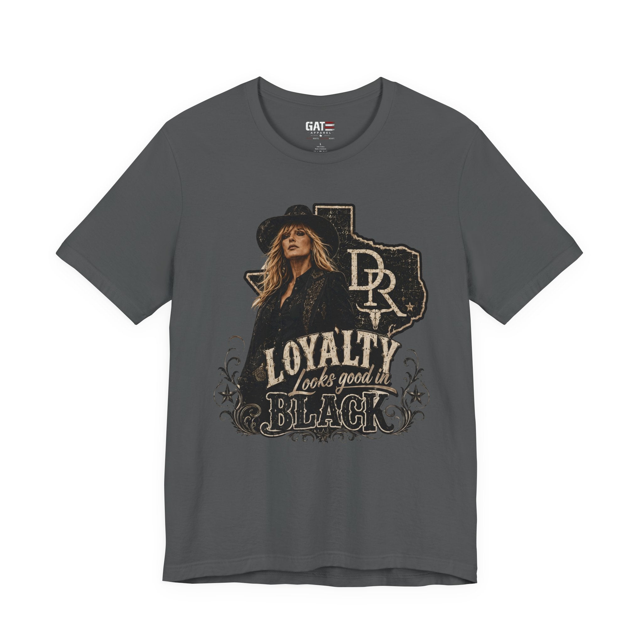 Beth Dutton|Loyalty Looks Good in Black Tee — Texas Country Music Graphic T-Shirt