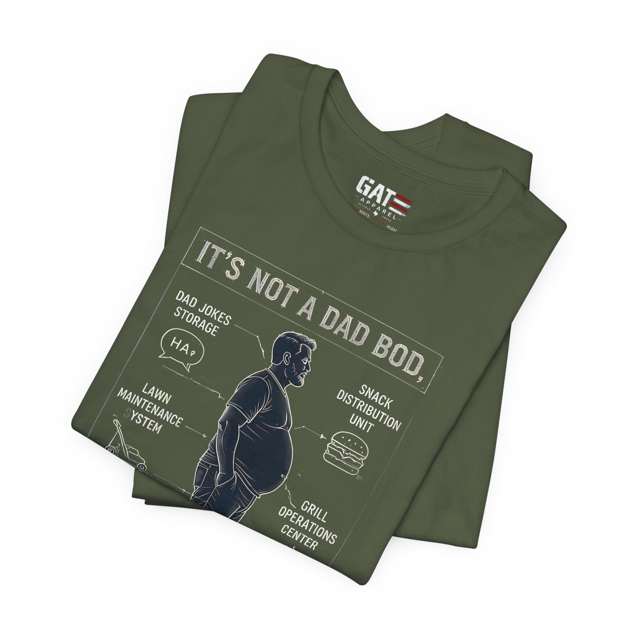 It's Not a Dad Bod It's a Father Figure Shirt | Funny Dad Shirt | Blueprint Dad Bod Tee | Father's Day Gift for Dad | Grill Master Dad Tee