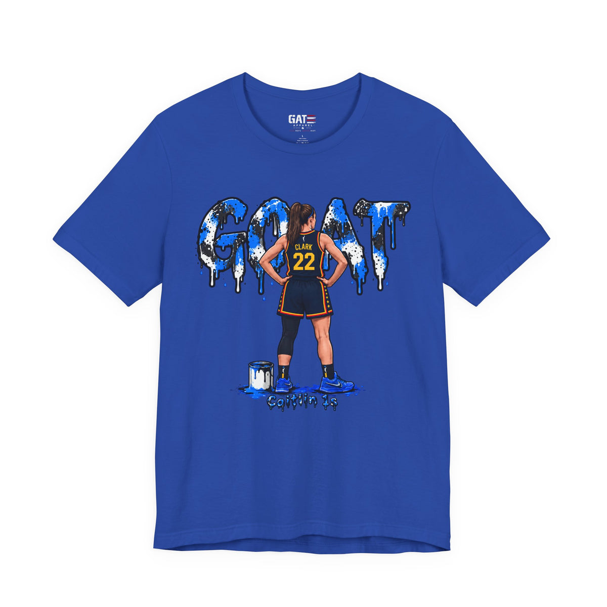 Caitlin Clark Caitlin 1s GOAT Blue Paint Sneaker Shirt