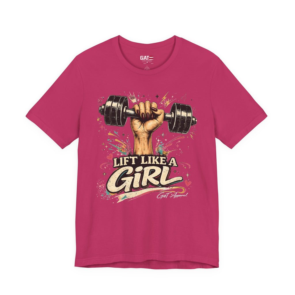 Lift Like A Girl Shirt, Women's Gym Shirt, Weightlifting Tee, Cute Fitness Shirt, Workout Gift for Women