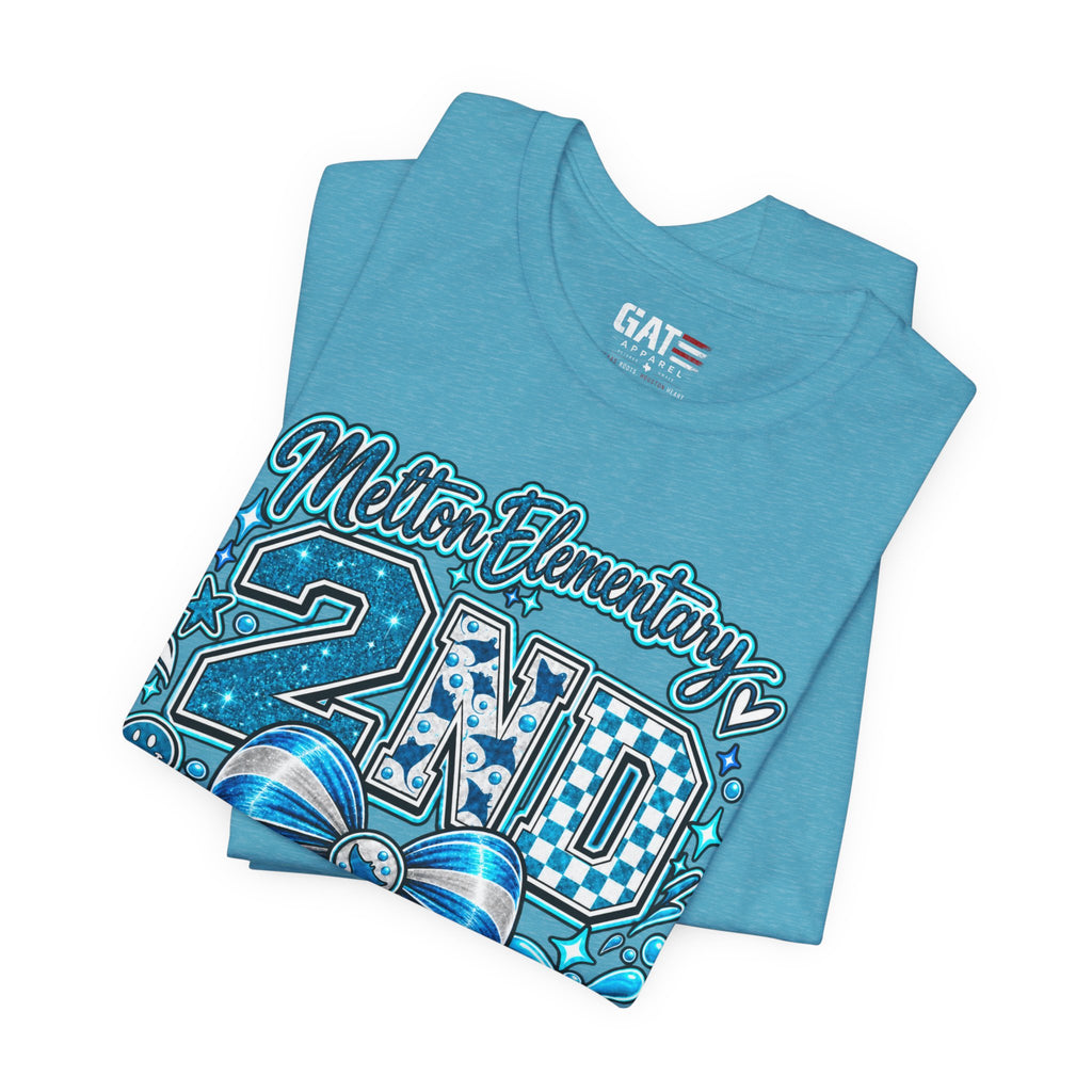 Melton 2nd Grade School T‑Shirt — Bow Design