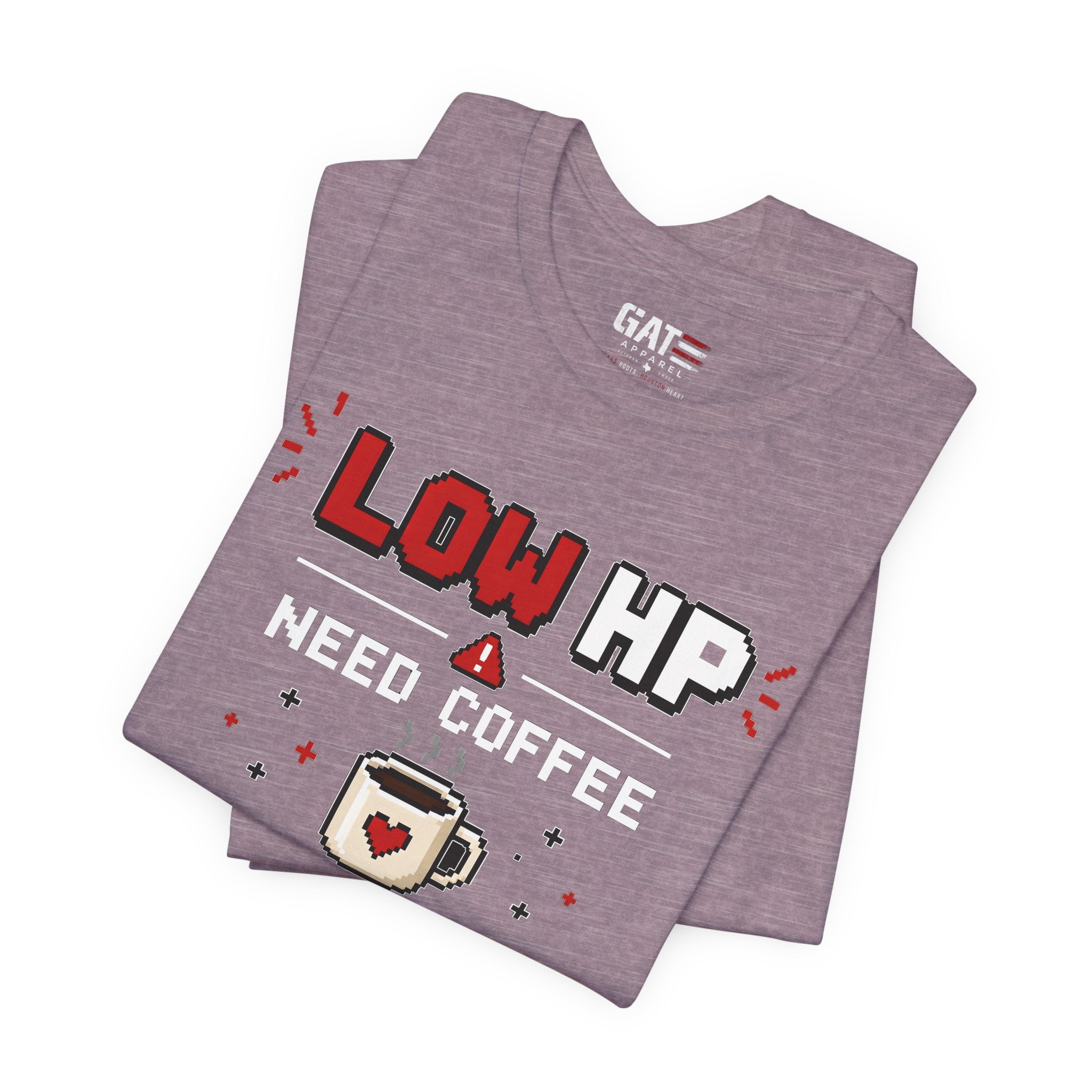 Funny Coffee Lover Shirt, Gamer Coffee Tee, Retro Pixel Art Shirt, Caffeine Addict Gift, Gaming T-Shirt