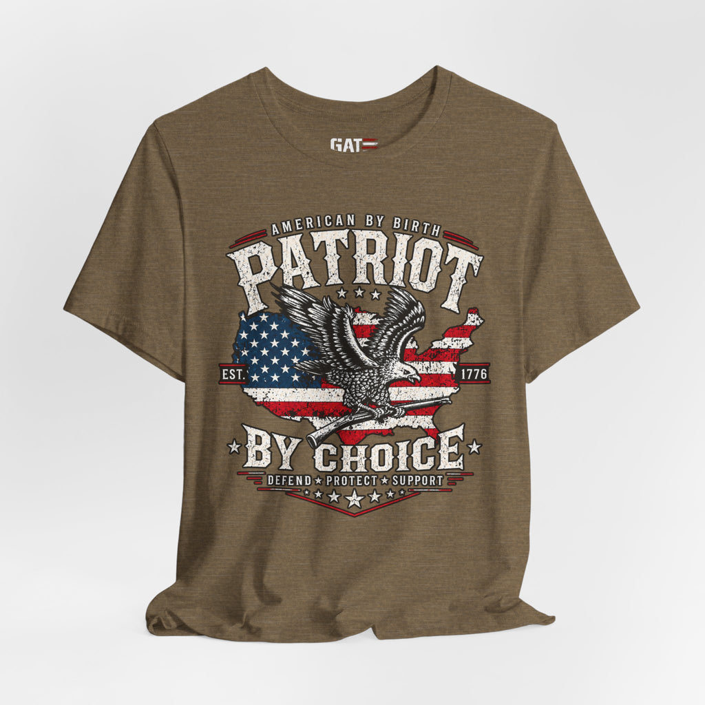 Patriot by Choice Shirt | American Flag Eagle Tee