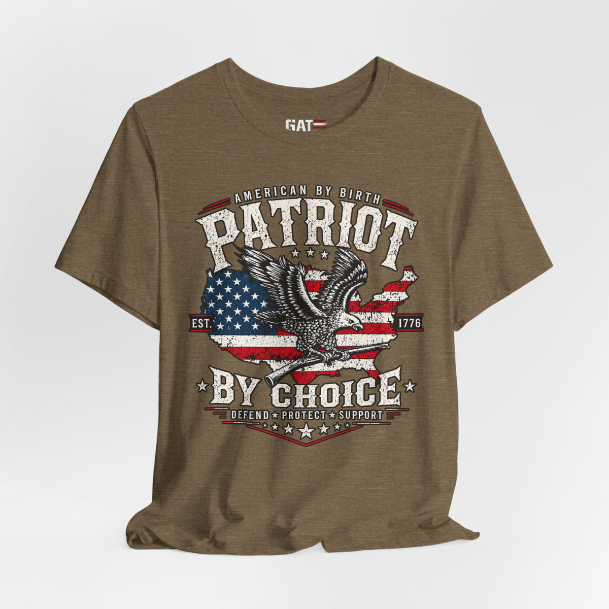 Patriot by Choice Shirt | American Flag Eagle Tee