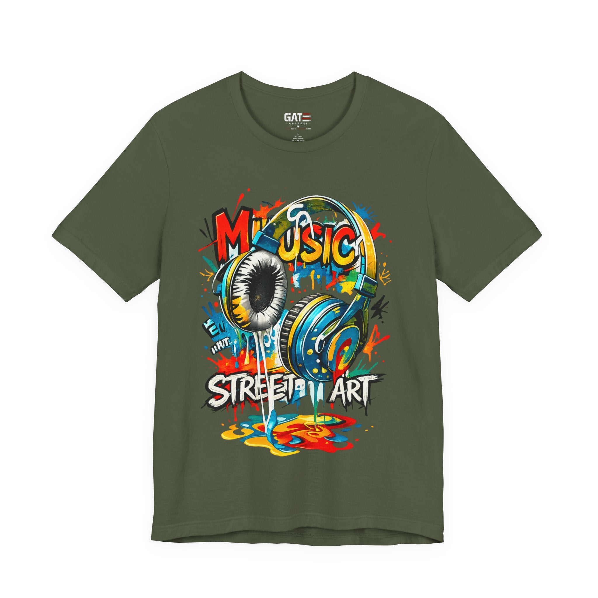 Urban Beats – Music Street Art Headphones Graphic Tee