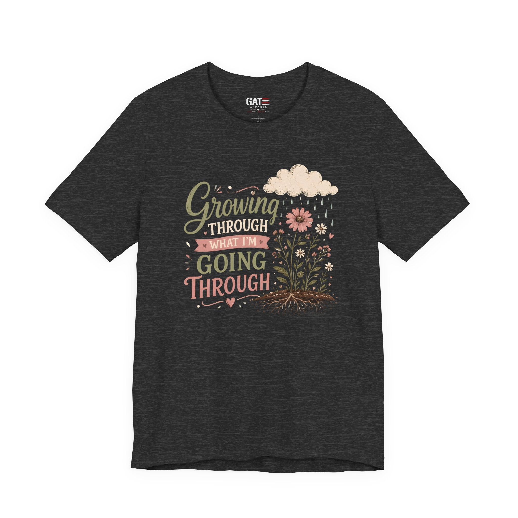 Motivational Christian Shirt for Women, Inspirational Growth Graphic Tee, Faith Encouragement Shirt, Floral Positive Mindset Gift