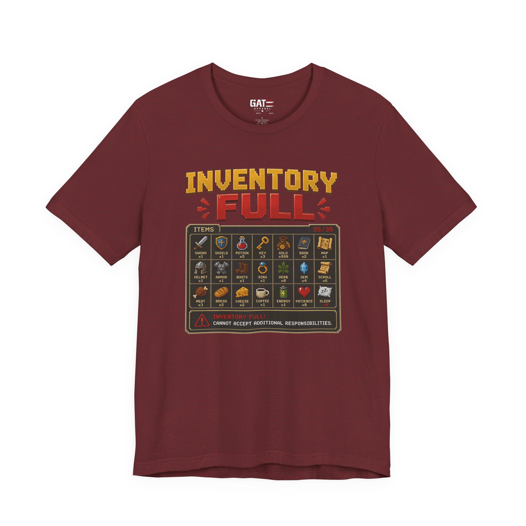 Inventory Full | Retro Gaming Shirt