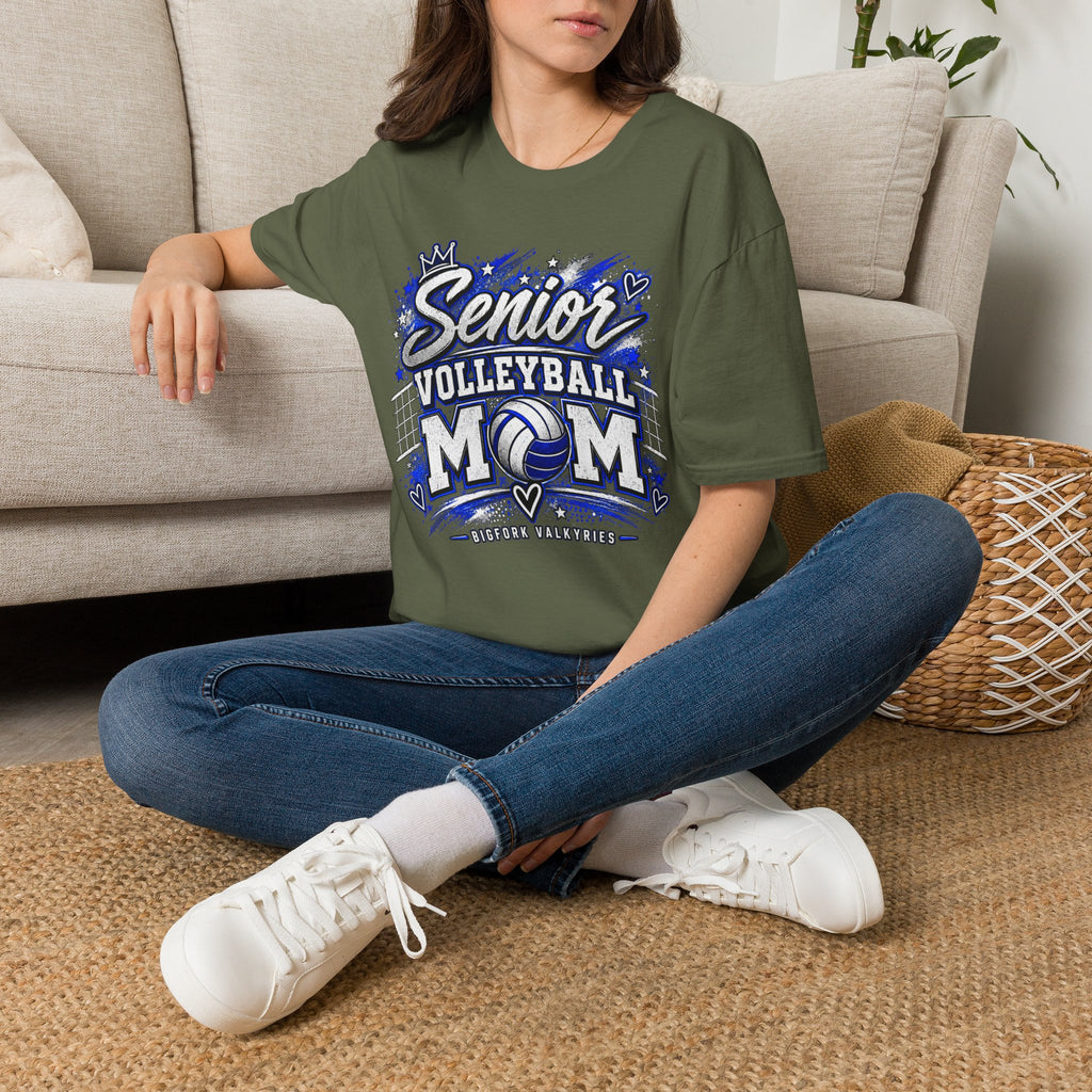 Volleyball Mom Senior Player Photo Tee — Custom Photo Team Name and Number