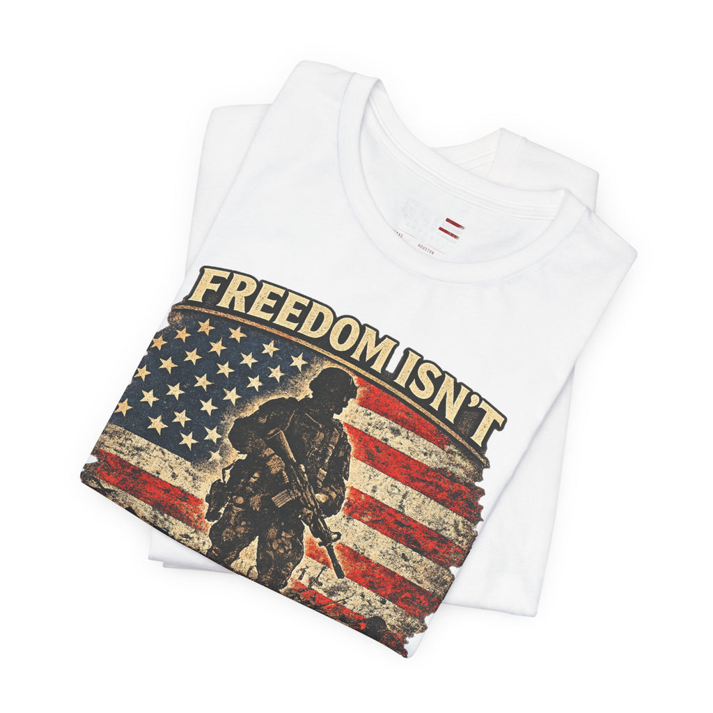 Freedom Isn't Inherited Tee — Patriotic Veteran American Flag T‑Shirt (1776–2026)