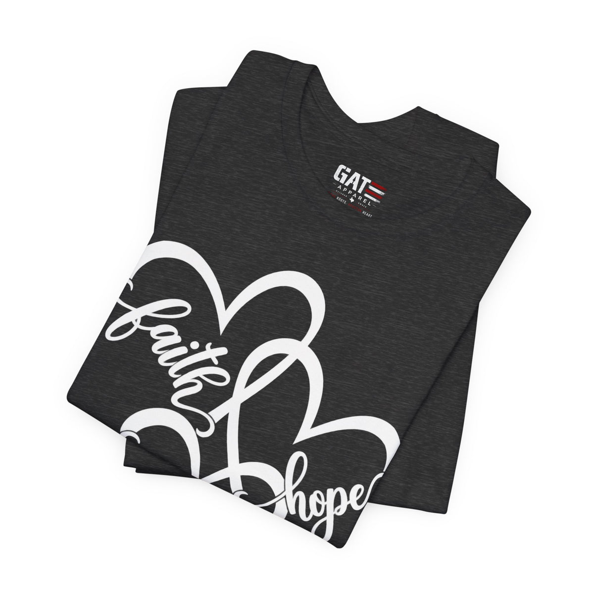 Faith Hope Love Heart T-Shirt — Inspirational Christian Tee