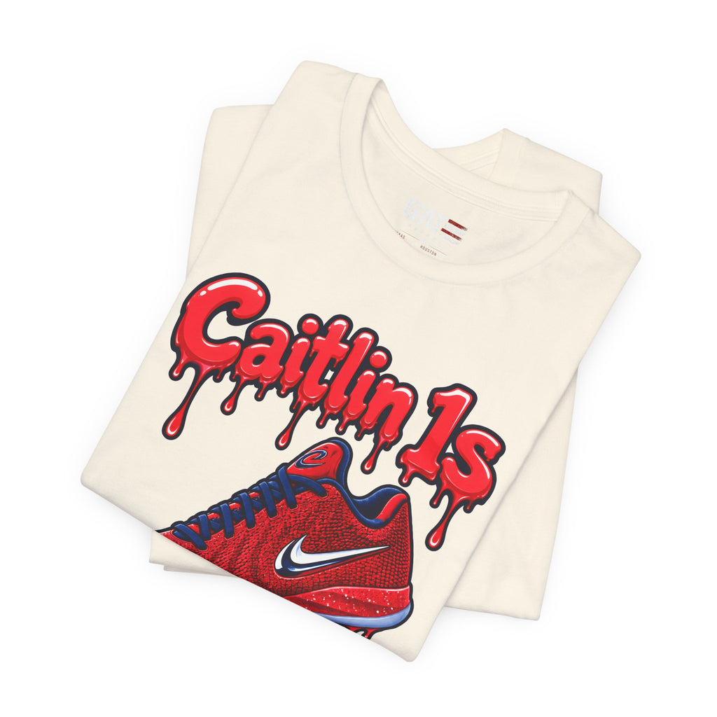 Caitlin Clark Caitlin 1s USA Reds Paint Sneaker Shirt