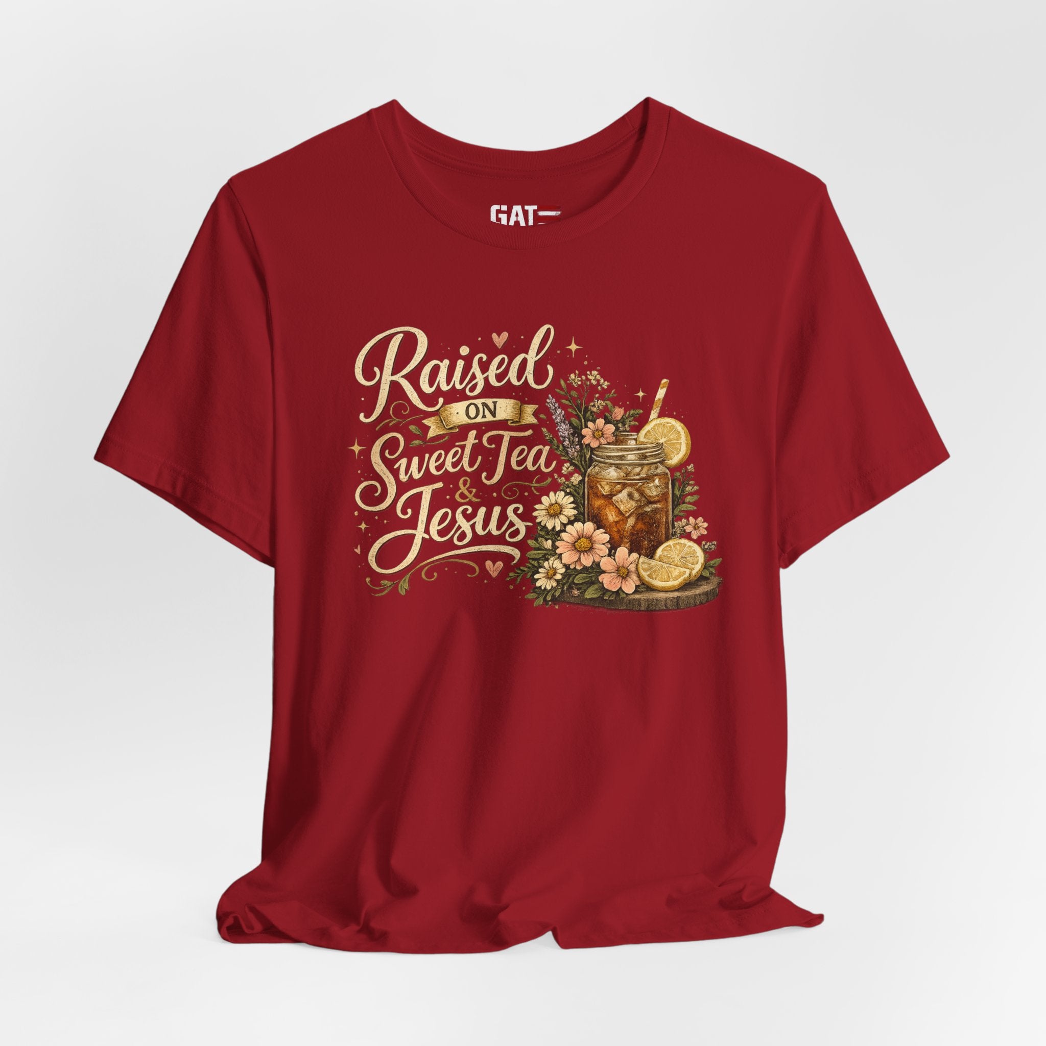 Southern Faith Shirt for Women, Christian Country Graphic Tee, Floral Mason Jar Design, Religious Gift, Southern Girl Apparel