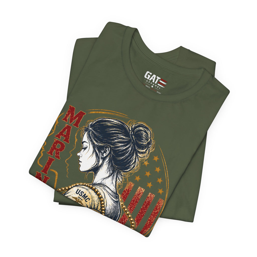 Female Marine Vet T‑Shirt – "Once a Marine, Always a Marine" Patriotic Female Veteran Tee