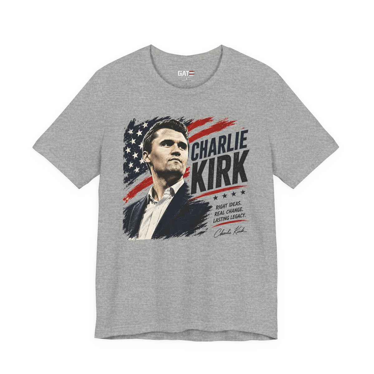 Charlie Kirk Patriotic Shirt | Conservative American Flag Tee