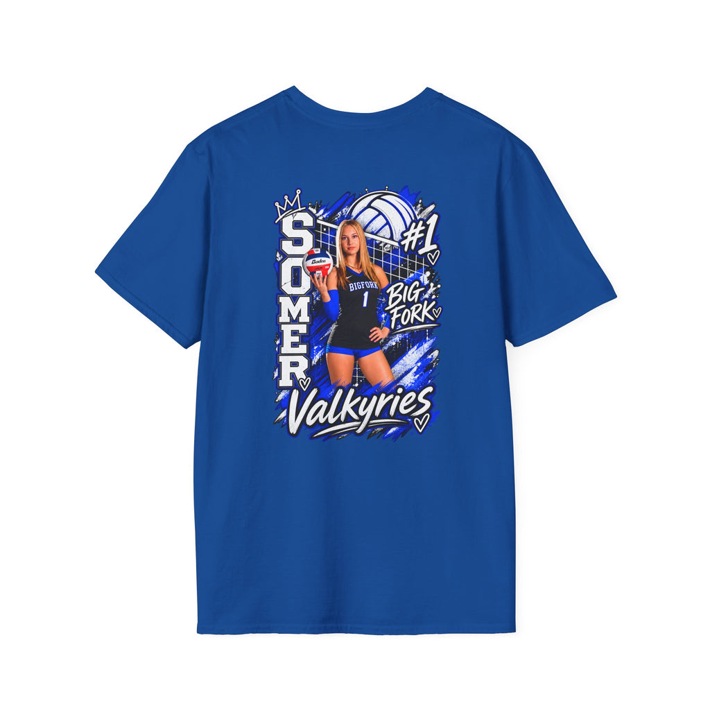 Volleyball Mom Senior Player Photo Tee — Custom Photo Team Name and Number