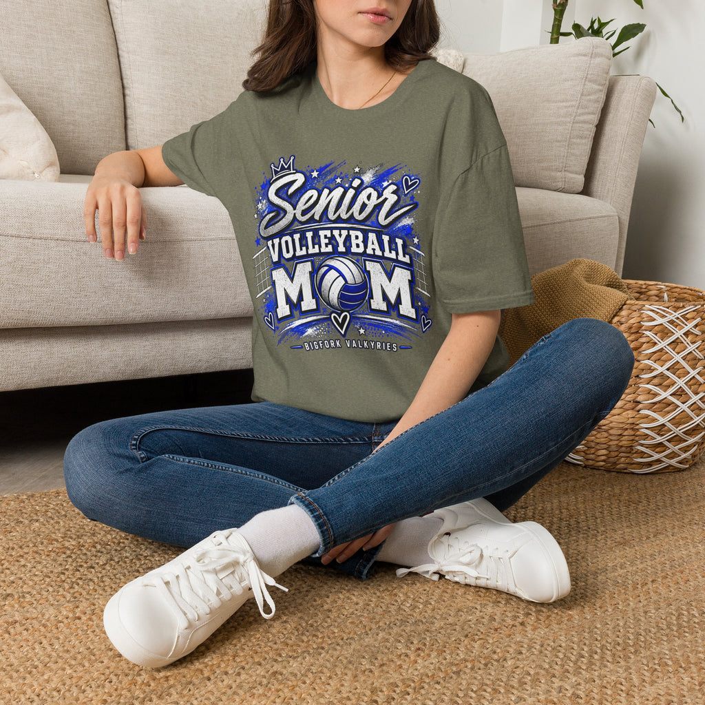 Volleyball Mom Senior Player Photo Tee — Custom Photo Team Name and Number