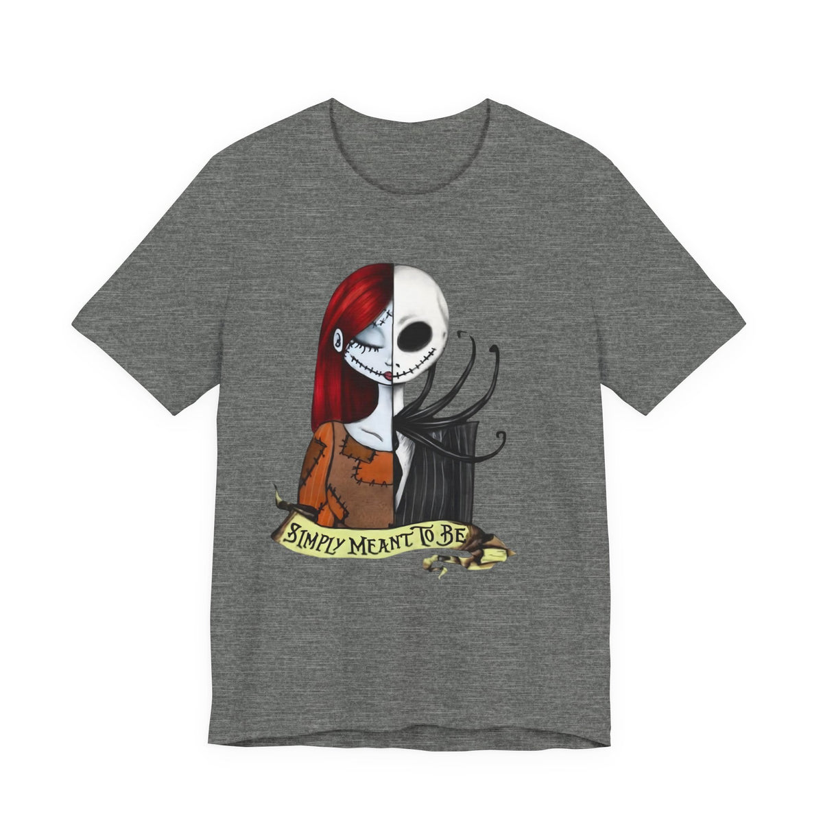 Nightmare Romance T-Shirt — "Simply Meant to Be" Jack & Sally Gothic Tee