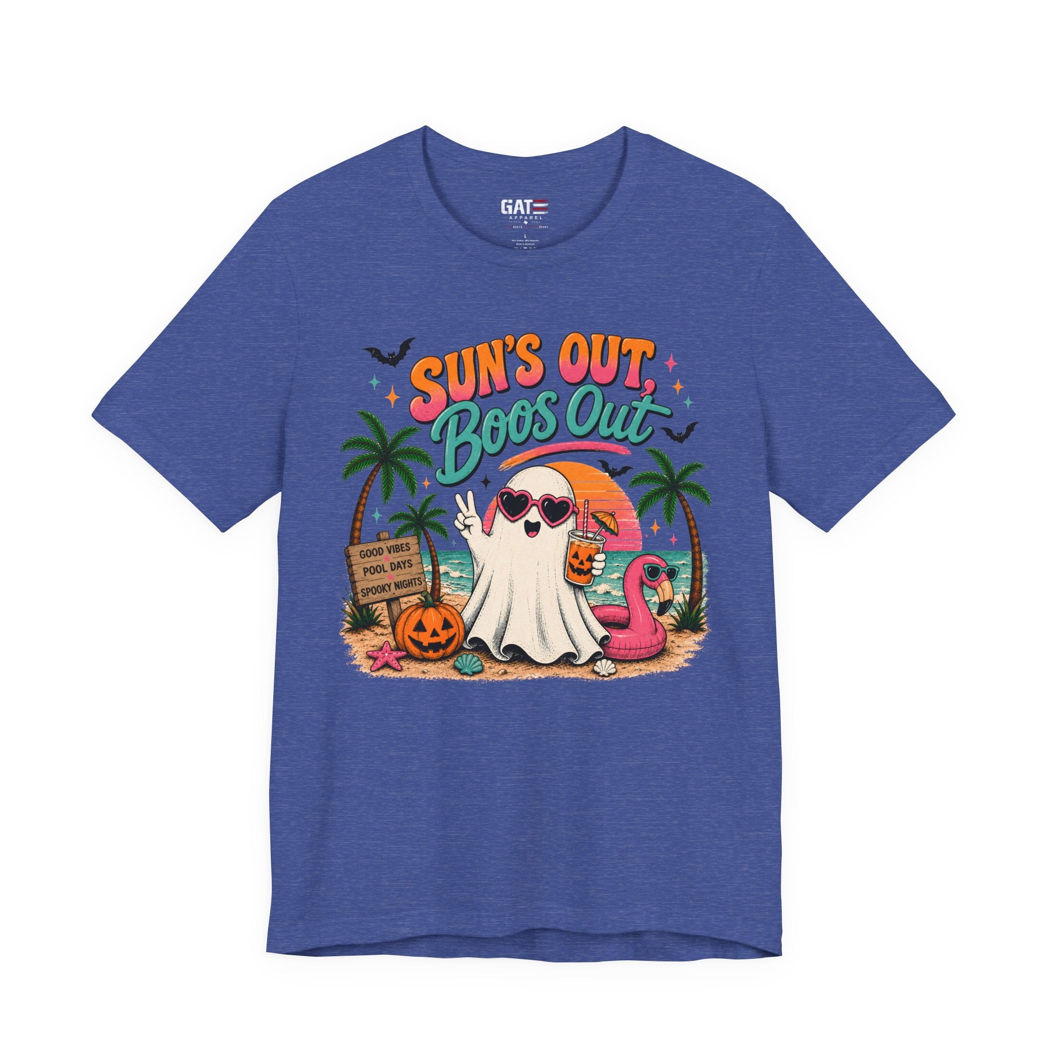 Summerween Shirt, Spooky Beach Shirt, Ghost Beach Tee, Halloween Beach Shirt, Coastal Halloween Tee, Tropical Ghost Shirt