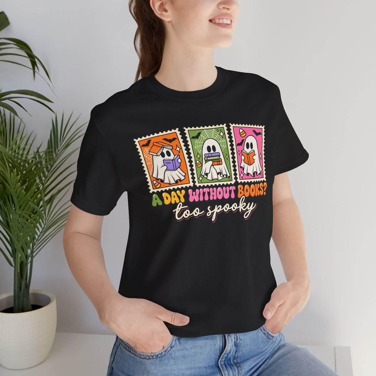 Halloween Book Lover Shirt – A Day Without Books Is Too Spooky – product photo