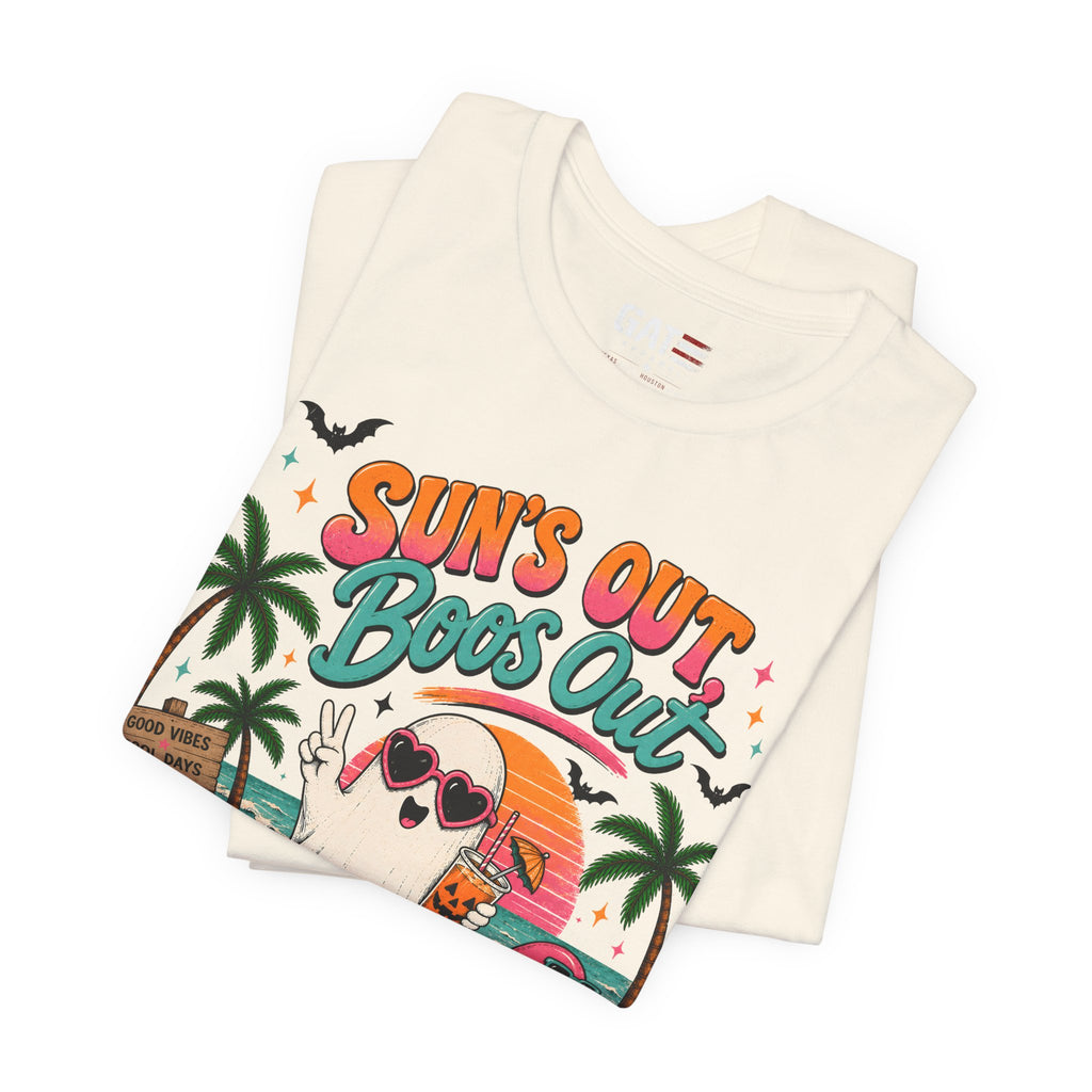 Summerween Shirt, Spooky Beach Shirt, Ghost Beach Tee, Halloween Beach Shirt, Coastal Halloween Tee, Tropical Ghost Shirt