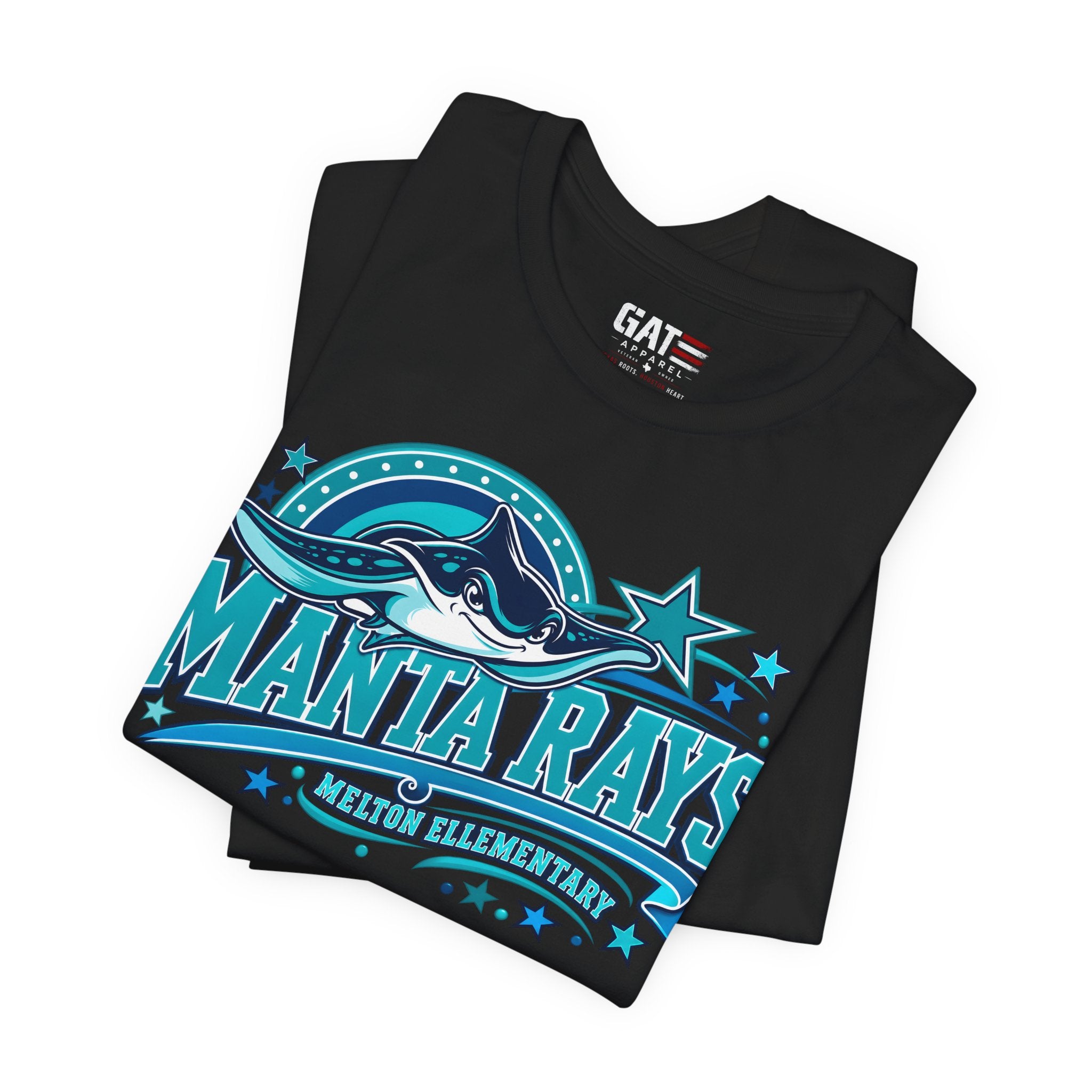 Melton Manta Rays Graphic Tee – Retro Ocean School Spirit Shirt