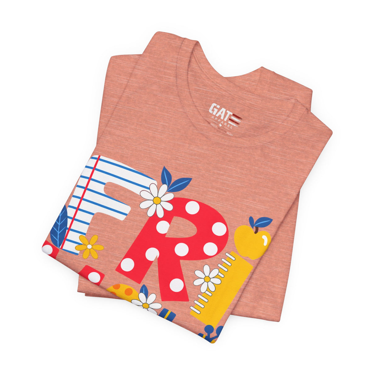Teacher shirt FRIYAY Floral Tee — Colorful Spring Graphic T‑Shirt
