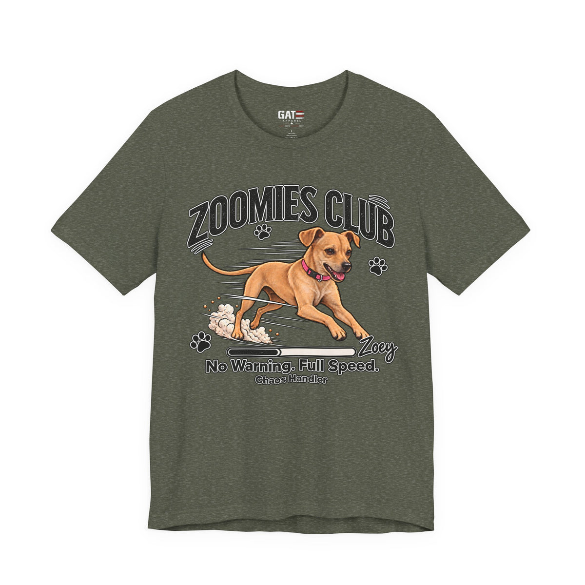 Personalized Zoomies Club Dog Shirt | Custom Pet Tee