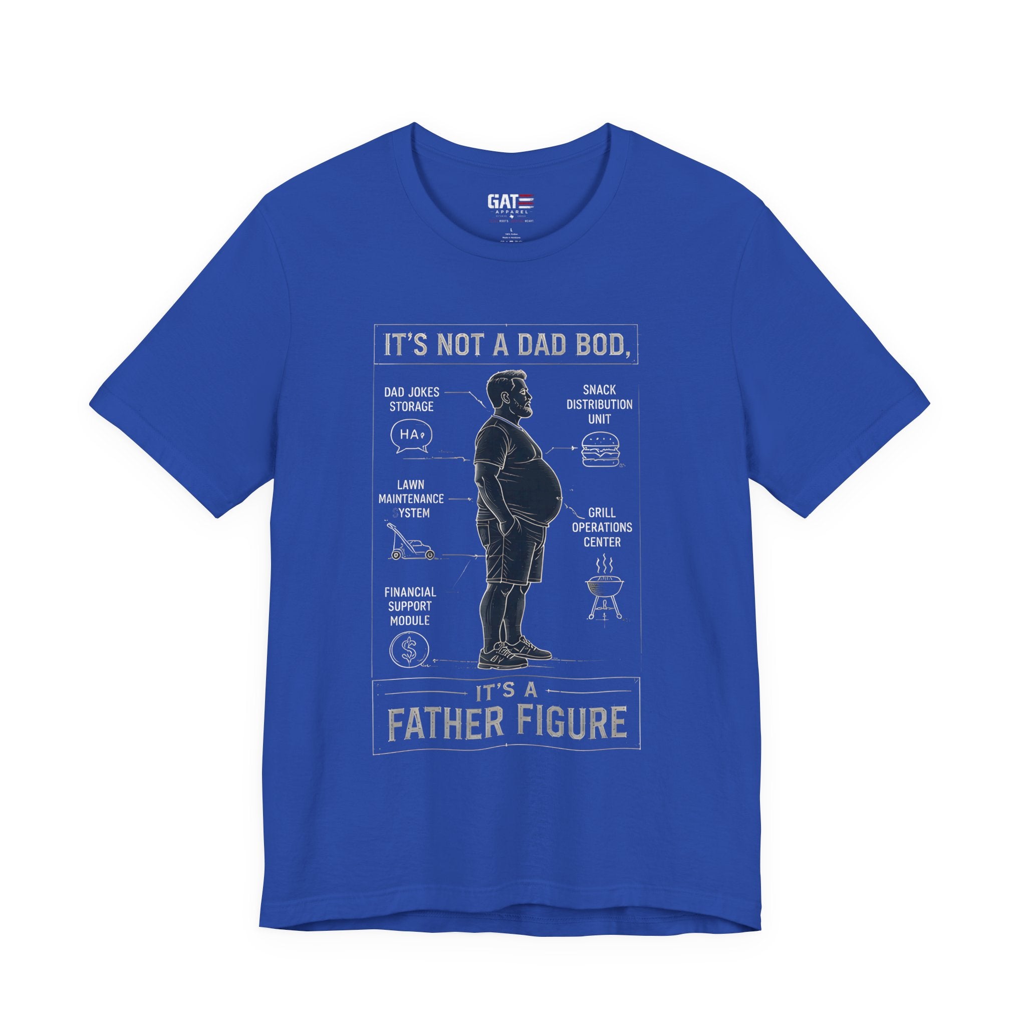 It's Not a Dad Bod It's a Father Figure Shirt | Funny Dad Shirt | Blueprint Dad Bod Tee | Father's Day Gift for Dad | Grill Master Dad Tee