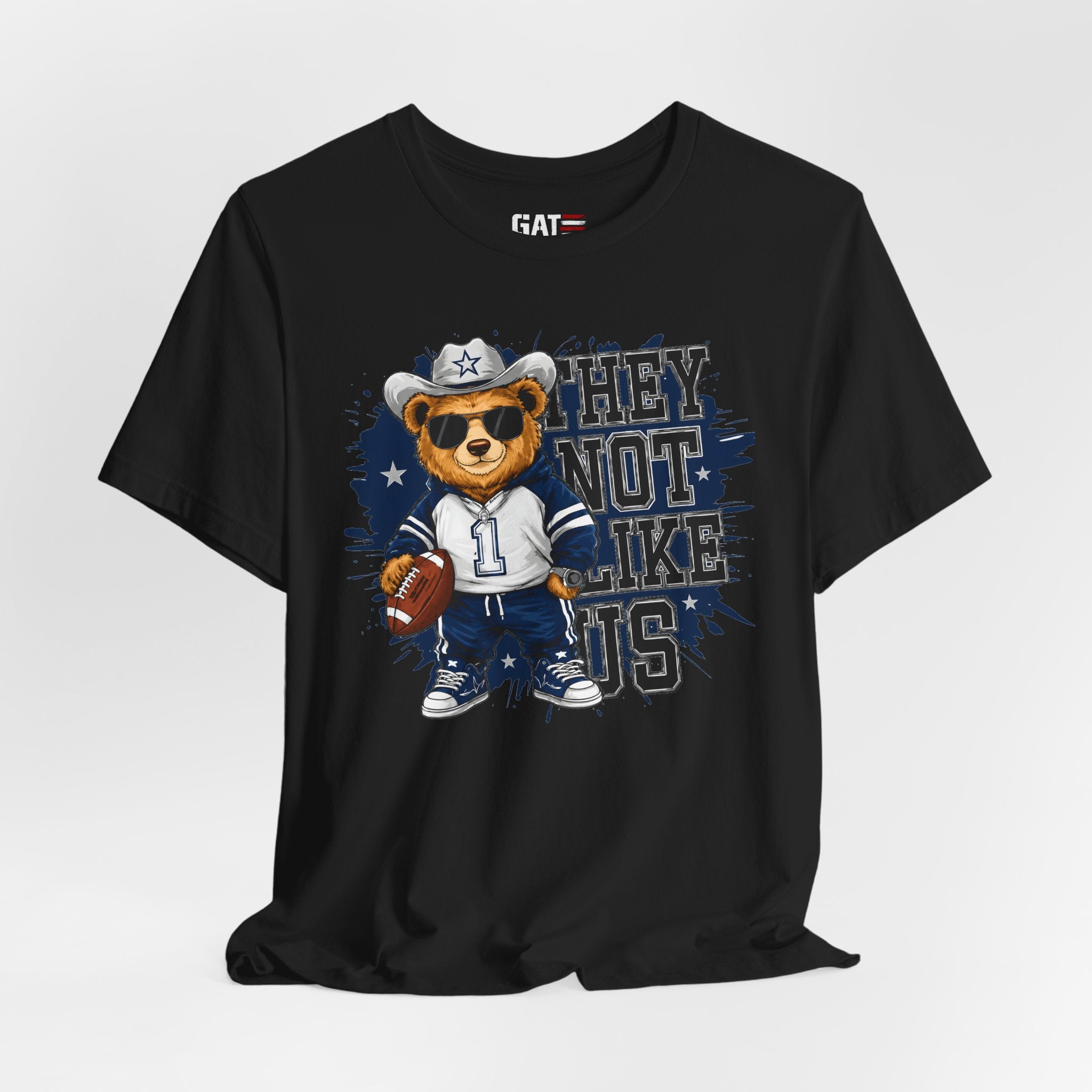 Custom Name and Number Shirt, Personalized Dallas Football Fan Tee, Blue and Silver Jersey Style Back Design