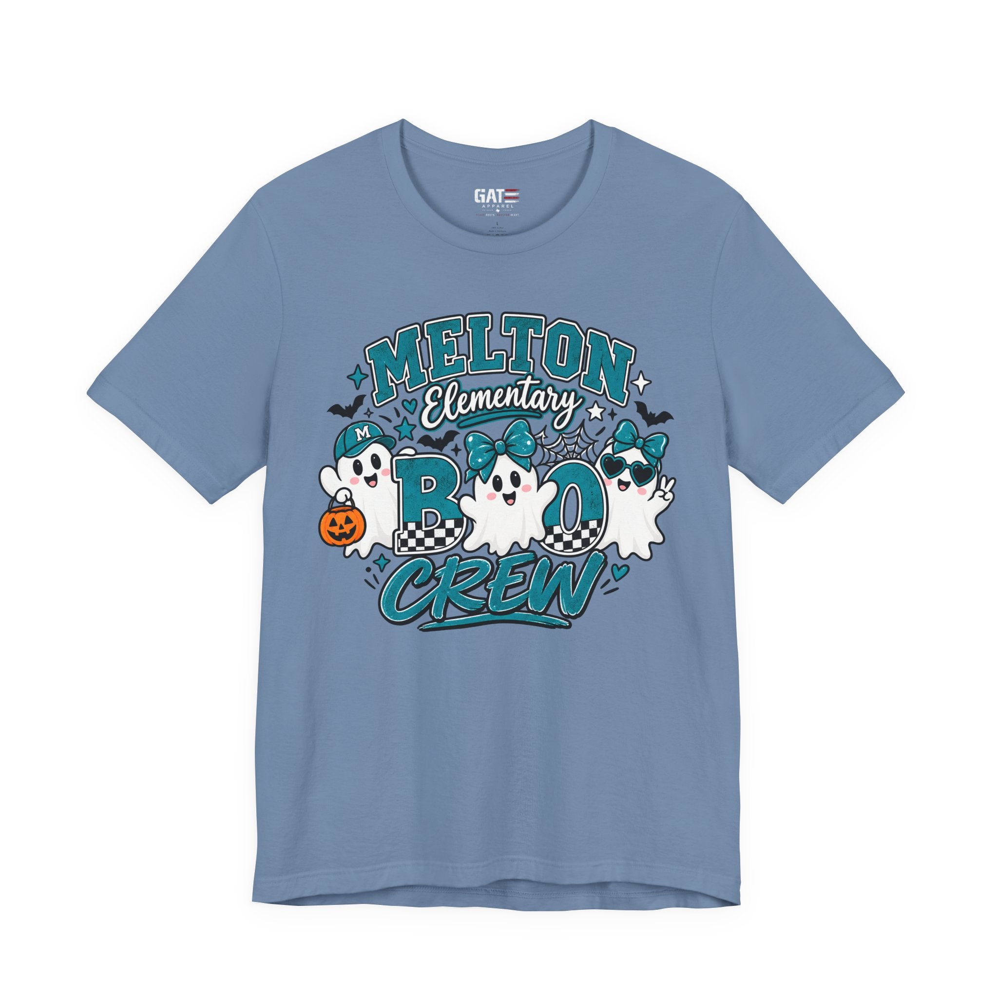 Melton Elementary Boo Crew T-Shirt — Cute Halloween Ghost School Tee