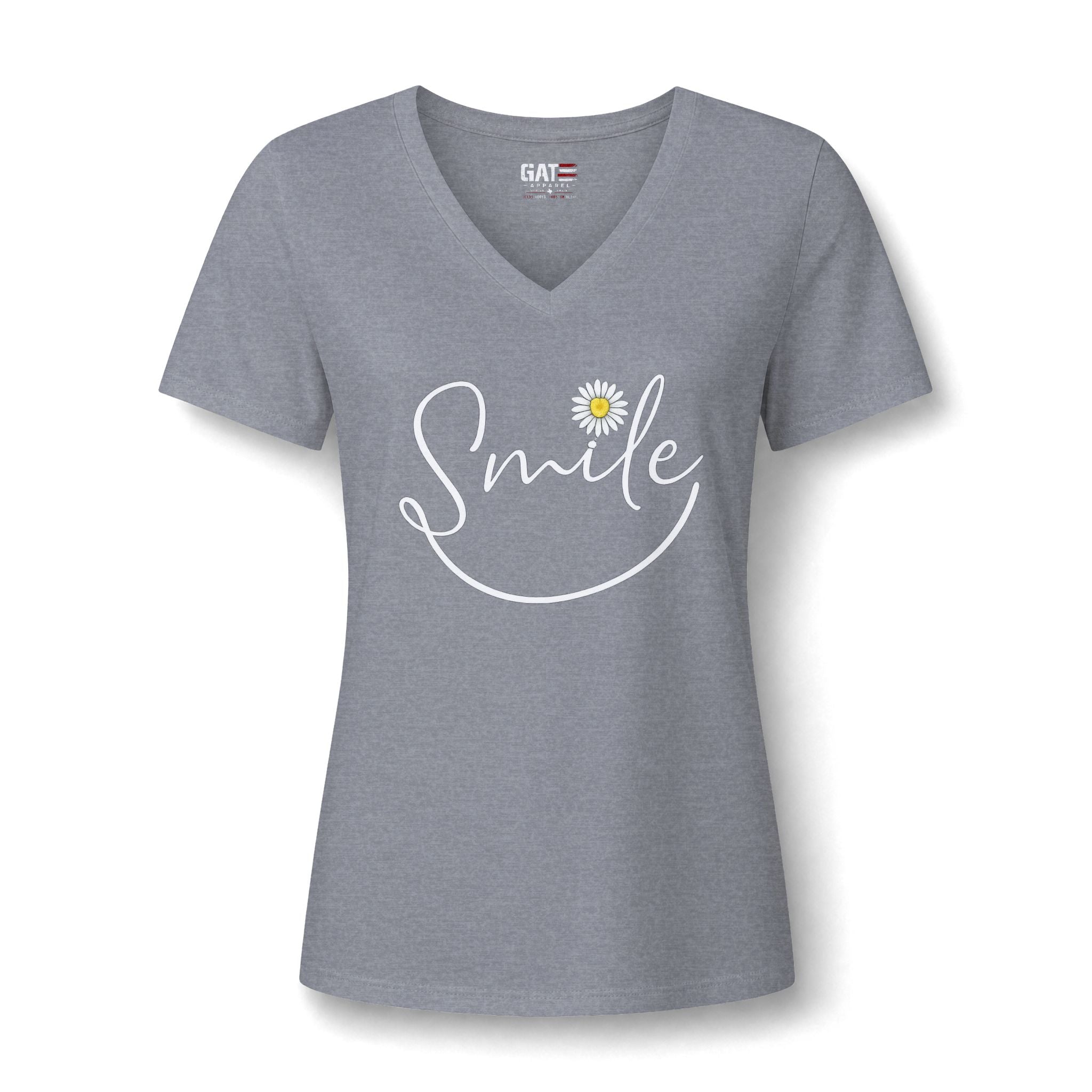 Smile Daisy V-Neck Tee
