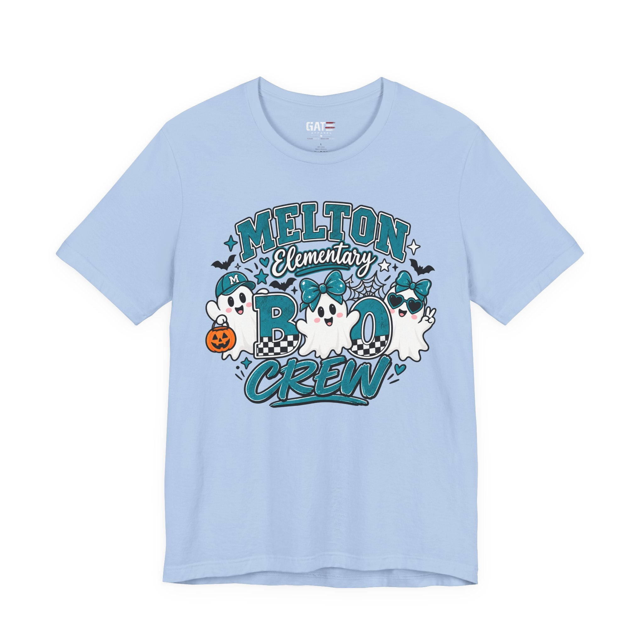Melton Elementary Boo Crew T-Shirt — Cute Halloween Ghost School Tee