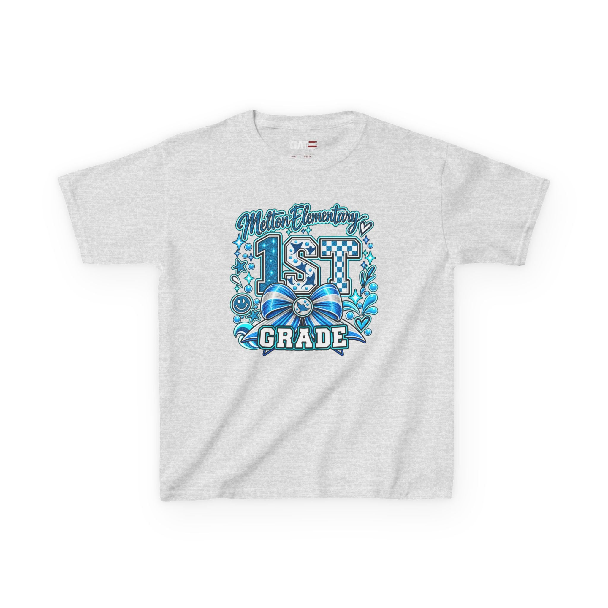 Melton 1st Grade Kids T‑Shirt — Ribbon Design